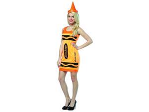 Crayola Neon Orange Tank Mini Dress Costume Adult One Size Fits Most Crayola Neon Orange Tank Mini Dress Costume Adult One Size Fits Most