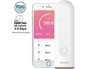Comper Forehead Thermometer for Fever, Digital Infrared Temporal Thermometer with Fever Alarm and Memory Function for Baby Kids and Adults Comper Forehead Thermometer for Fever, Digital Infrared Temporal Thermometer with Fever Alarm and Memory Function for Baby Kids and Adults