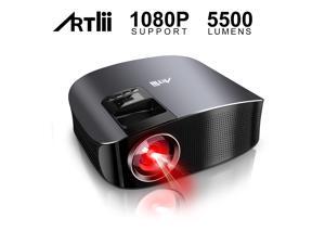 Movie Projector - Artlii 5500 LUX Full HD 1080P Support Projector, LED Projector with HiFi Stereo, Home Theater Projector w/ 200" Projection Size for Remote Learning Movies Sports Nintendo Switch Movie Projector - Artlii 5500 LUX Full HD 1080P Support Projector, LED Projector with HiFi Stereo, Home Theater Projector w/ 200" Projection Size for Remote Learning Movies Sports Nintendo Switch