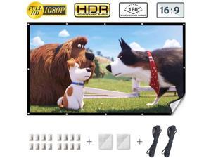Projector Screen - Artlii 100 Inch Foldable Projector Screen Washable Projector Movies Screen for Home Theater Outdoor Indoor Support Double Sided Projection Projector Screen - Artlii 100 Inch Foldable Projector Screen Washable Projector Movies Screen for Home Theater Outdoor Indoor Support Double Sided Projection