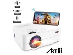 WiFi Bluetooth Projector - Artlii Enjoy 2 Mini Projector for iPhone Support Full HD 1080P, Keystone & Zoom, Outdoor Movie Home Theater Projector Compatible with TV Stick, iOS, Android WiFi Bluetooth Projector - Artlii Enjoy 2 Mini Projector for iPhone Support Full HD 1080P, Keystone & Zoom, Outdoor Movie Home Theater Projector Compatible with TV Stick, iOS, Android