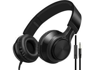Over Ear Headphones with 5 Feet / 1.5M Cable, findTop 3.5mm Gaming Headset Noise Isolating with Mic and Volume Control for TV, PC and Cell Phone
