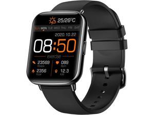 1.7 Smart Watch for Android iOS Phones, 24 Sport Modes Activity Tracker Smartwatch, Women Men Fitness Tracker with Heart Rate/Sleep Monitor, IP67 Waterproof, Calories Step Counter, Black