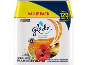 Glade Automatic Spray Refill, Air Freshener for Home and Bathroom, Hawaiian Breeze, 6.2 Oz, Pack of 2 Glade Automatic Spray Refill, Air Freshener for Home and Bathroom, Hawaiian Breeze, 6.2 Oz, Pack of 2