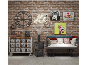Flat Faux Brick Stone Wallpaper Roll 3D Effect Blocks Vintage Home Decoration Brown Flat Faux Brick Stone Wallpaper Roll 3D Effect Blocks Vintage Home Decoration Brown