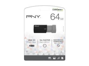 PNY USB 3.0 Flash Drive, 64GB, Assorted Colors, P-FD64GELEDG