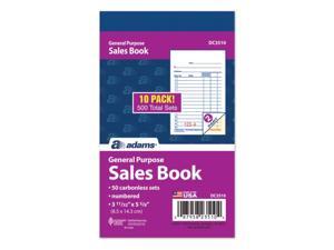 Adams 2-Part Carbonless Sales Orders Book 5.63"L x 3.34"W 50 Forms/Book 509037 Adams 2-Part Carbonless Sales Orders Book 5.63"L x 3.34"W 50 Forms/Book 509037