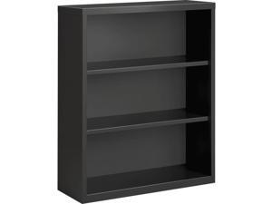 Lorell LLR59692 Fortress Series Wood Veneer 3 Shelves Bookcase, Charcoal Lorell LLR59692 Fortress Series Wood Veneer 3 Shelves Bookcase, Charcoal