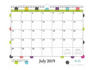 Blue Sky™ Academic Monthly Dots Teacher Wall Calendar, 15" x 12", July 2019 to June 2020 Blue Sky™ Academic Monthly Dots Teacher Wall Calendar, 15" x 12", July 2019 to June 2020