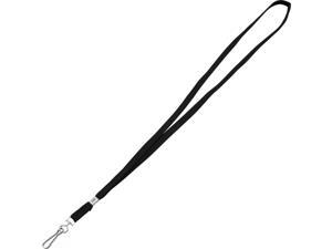 Advantus Lanyards w/Metal Clasp 3/8"Thick 36"L 100/Box Black 97126