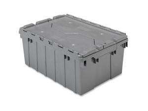 Akro-Mils Attached Lid Storage Container - Internal Dimensions: 8.63" Height - External Dimensions: 21.5" Length x 15" W