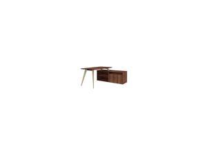 Lorell Relevance Wood Frame for 30" L-shape Desk - Material: Wood Frame, Metal Crossbar - Finish: Natural