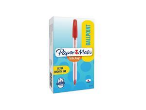 Paper Mate® InkJoy® 50ST Ballpoint Pens, Medium Point, 1.0 mm , Translucent Barrel, Red Ink, Pack Of 12 Pens Paper Mate® InkJoy® 50ST Ballpoint Pens, Medium Point, 1.0 mm , Translucent Barrel, Red Ink, Pack Of 12 Pens