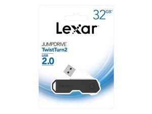 Lexar® JumpDrive® TwistTurn2 USB 2.0 Flash Drive, 32GB, Black, LJDTT2-32GABNABK Lexar® JumpDrive® TwistTurn2 USB 2.0 Flash Drive, 32GB, Black, LJDTT2-32GABNABK