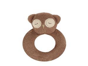 angel dear ring rattle, brown owl angel dear ring rattle, brown owl