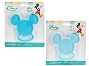disney 2-pack baby mickey mouse water filled teether, blue disney 2-pack baby mickey mouse water filled teether, blue