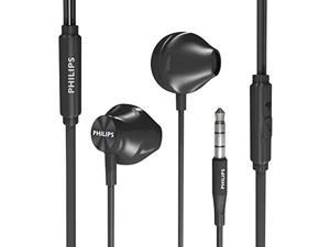 Headphones with Mic Comfort Fit Lightweight Powerful Bass Hi-Res Audio PHILIPS Pro Wired Earbuds 
