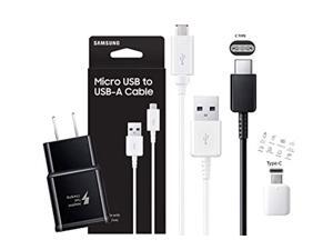 official samsung fast wall charger with c type - micro usb cable retail packing c otg adapter -for galaxy s6/s7/s8/s9/ +/note5/ official samsung fast wall charger with c type - micro usb cable retail packing c otg adapter -for galaxy s6/s7/s8/s9/ +/note5/