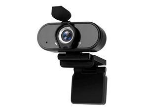 hd webcam 1080p for desktop, built-in microphone usb pc video recording camera, 110-degree wide view angle with privacy cover,