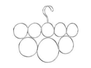 idesign classico metal 8-loop scarf hanger, no snag closet organization storage holder for scarves, men's ties, women's shawls,