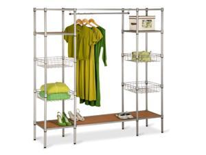 honey-can-do wrd-02350 freestanding steel closet system with basket shelves, 67 by 68-inch honey-can-do wrd-02350 freestanding steel closet system with basket shelves, 67 by 68-inch