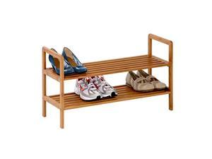 honey-can-do sho-01600 bamboo 2-tier shoe shelf honey-can-do sho-01600 bamboo 2-tier shoe shelf