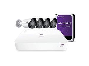 wd readyview 4k surveillance system - 8mp uhd, 6tb wd purple hdd, poe, nvr, ip67-rated, 4 cameras, motion detection, night visi wd readyview 4k surveillance system - 8mp uhd, 6tb wd purple hdd, poe, nvr, ip67-rated, 4 cameras, motion detection, night visi