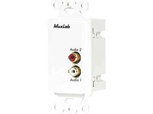 muxlab 500028-wp-us stereo hi-fi wall balun muxlab 500028-wp-us stereo hi-fi wall balun