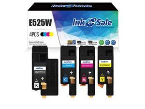 4 Pack Color Toner Cartridge Set for Dell E525w E525 Printer High Yield Toner 
