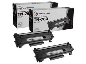 ld compatible toner cartridge replacement for brother tn760 high yield (black, 2-pack)