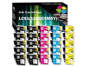 (25 pack) gts compatible lc61 inkjet cartridge replacement for brother all-in-one dcp-165c dcp-385c dcp-585cw mfc-290c mfc-490c (25 pack) gts compatible lc61 inkjet cartridge replacement for brother all-in-one dcp-165c dcp-385c dcp-585cw mfc-290c mfc-490c