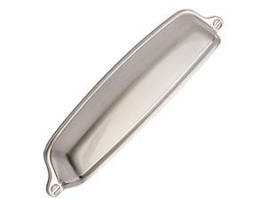 southern hills brushed nickel cup drawer pulls - 5 inch screw spacing - 6 1/4 inch total length - cabinet drawer pulls - bin pu
