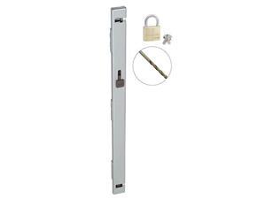 file locking bar - gray, with drill bit and keyed padlock included - 22.5" long - for use on a 2 drawer file cabinet file locking bar - gray, with drill bit and keyed padlock included - 22.5" long - for use on a 2 drawer file cabinet