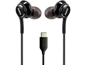 oem urbanx 2021 stereo headphones for samsung galaxy s21 ultra 5g braided cable - designed by akg - with microphone (black) usb
