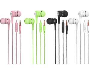 earbud headphones with microphone, in-ear wired stereo headphones, bass headphones,compatible with iphone,ipod,ipad,mp3,samsung