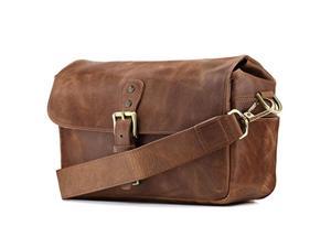 megagear genuine leather camera messenger bag for mirrorless, instant and dslr, brown (mg1332)