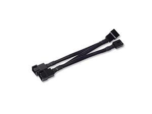 silverstone technology all black sleeved 1-3 pwm fan splitter cable 100 mm (cpf02) silverstone technology all black sleeved 1-3 pwm fan splitter cable 100 mm (cpf02)