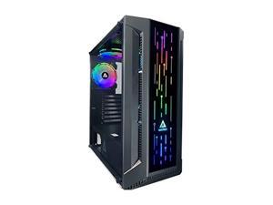 apevia matrix-bk mid tower gaming case with 1 x tempered glass panel, top usb3.0/usb2.0/audio ports, 4 x rgb fans, black frame apevia matrix-bk mid tower gaming case with 1 x tempered glass panel, top usb3.0/usb2.0/audio ports, 4 x rgb fans, black frame