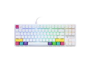 epomaker ajazz k870t 87 keys bluetooth wired/wireless mechanical keyboard with rgb backlit, type c cable, 2000mah battery, nkro for gamer (ajazz brown switch, white)