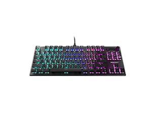 ROCCAT Vulcan TKL Linear PC Gaming Keyboard, Titan Switch Mechanical with Per Key AIMO RGB Lighting, Tenkeyless, Compact Design, Anodized Aluminum Top Plate, Detachable USB-C Cable, Black