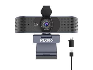 4k autofocus webcam with dual stereo microphone and privacy cover, 2021 nexigo n690 pro usb a & c web camera with sony sensor, for zoom skype teams, laptop mac pc desktop