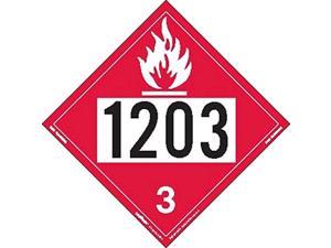 labelmaster z-idg un 1203 flammable liquid hazmat placard, permanent vinyl (pack of 25)
