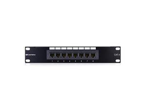 cable matters ul listed mini 8-port patch panel with mounting bracket