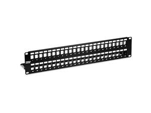 trendnet 48-port blank keystone shielded 2u hd patch panel, tc-kp48s, 2u 19? metal rackmount housing, network management panel, recommended with tc-k06c6a cat6a keystone jacks (sold separately)