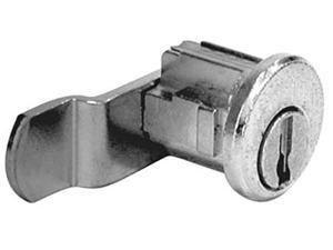 pin tumbler lock, 1 7/32 in, bright nickel