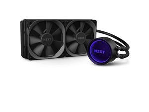 nzxt kraken x53 240mm - rl-krx53-01 - aio rgb cpu liquid cooler - rotating infinity mirror design - improved pump - powered by cam v4 - rgb connector - aer p 120mm radiator fans (2 included)