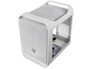 bitfenix prodigy m 2022 matx/mini-itx gaming pc case, rtx 3090 or rx 6900 xt ready, vertical gpu and water cooling mounting, tempered glass, usb 3.2 type-c and 2x usb 3.0 type-a, white