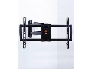 echogear corner tv wall mount for tvs up to 65" - easy to install single stud design for maximum wall compatibility - 24" of smooth extension plus swivel, tilt, & finish with built