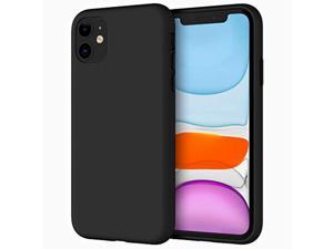 jetech silicone case for iphone 11 (2019) 6.1-inch, silky-soft touch full-body protective case, shockproof cover with microfiber lining (black)