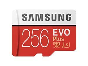 samsung evo plus 256gb microsdxc uhs-i u3 100mb/s full hd & 4k uhd memory card with adapter (mb-mc256ha)